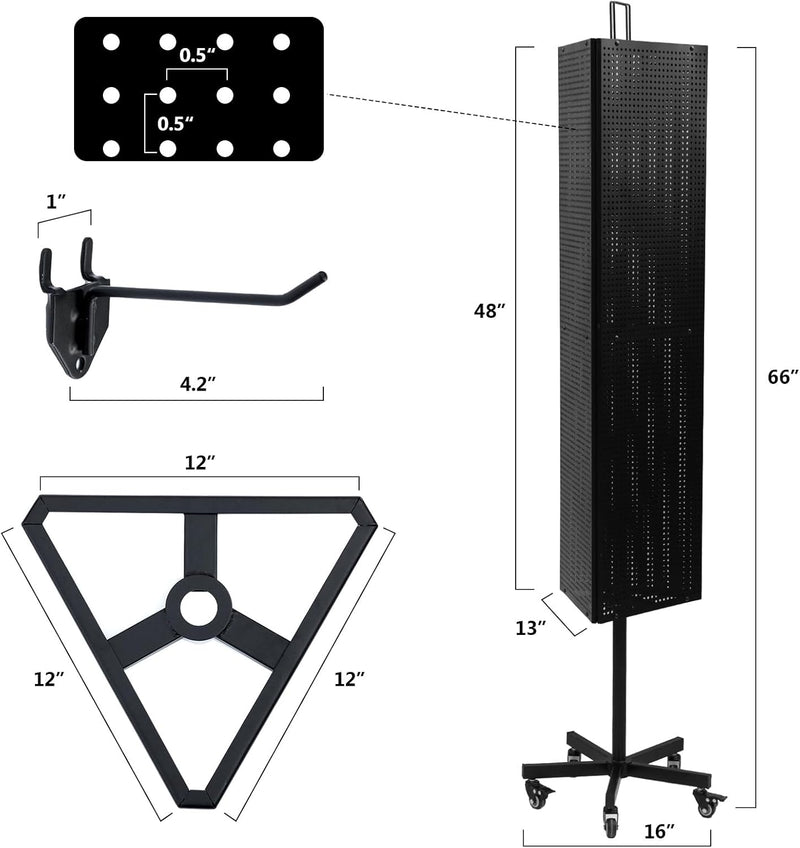 3-Sided Metal Spinner Display Rack