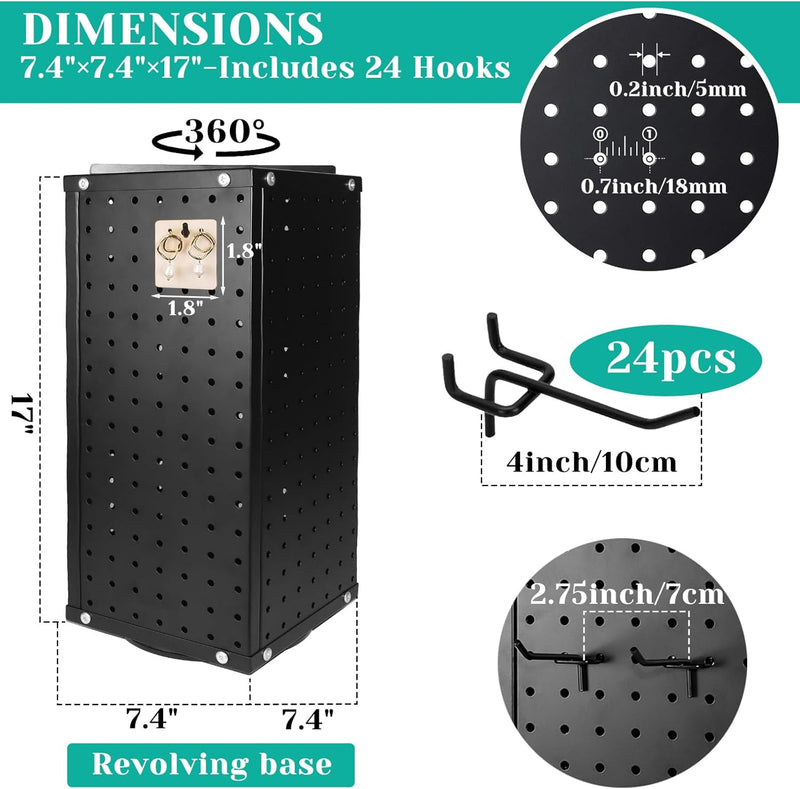 4-Sided Metal Countertop Spinner Display
