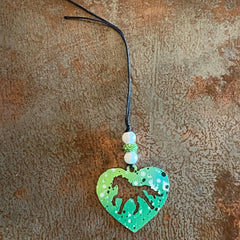 Heart Horse Car Charm