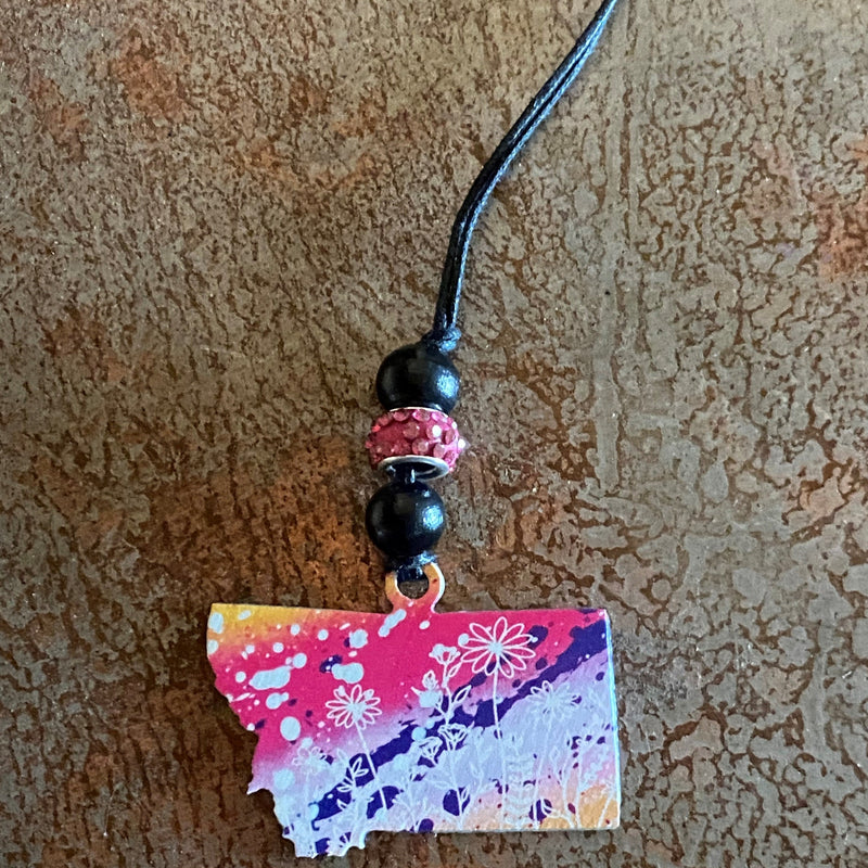 Montana Floral Car Charm