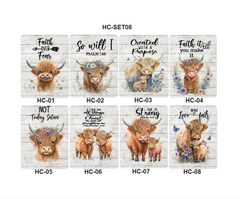 Highland Cow Metal Signs (5