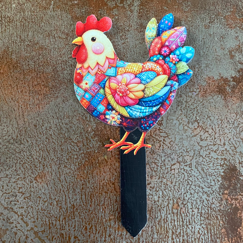 Rooster Planter Stake