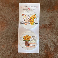 Sunflower - Cowboy Boots Car Coaster