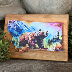 Montana Grizzly Bear Plaque