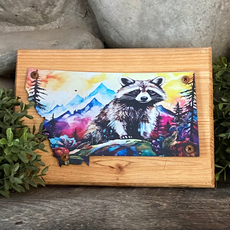 Montana Raccoon Plaque