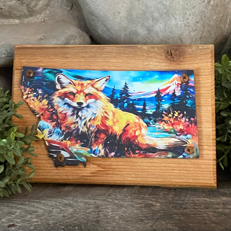 Montana Fox Plaque