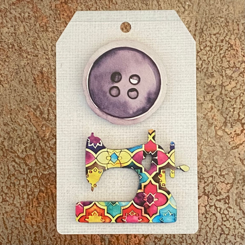 Sew Machine/Button Mini Magnets