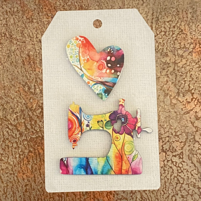 Sew Machine / Heart Mini Magnets