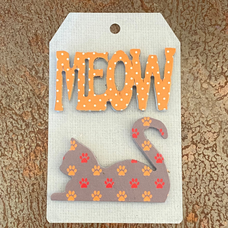 Cat Laying / Meow Mini Magnet