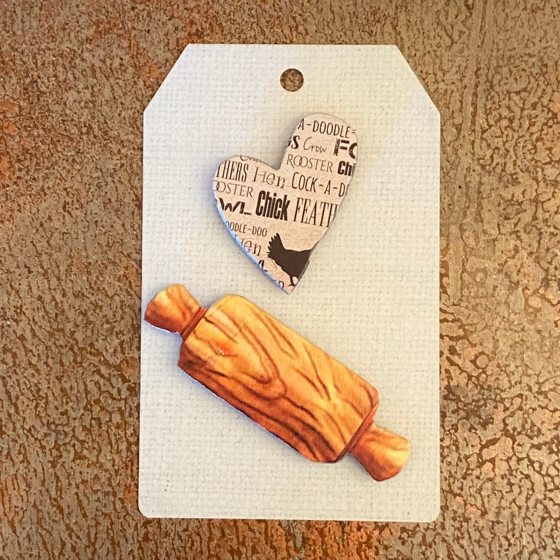 Rolling Pin / Heart Mini Magnet