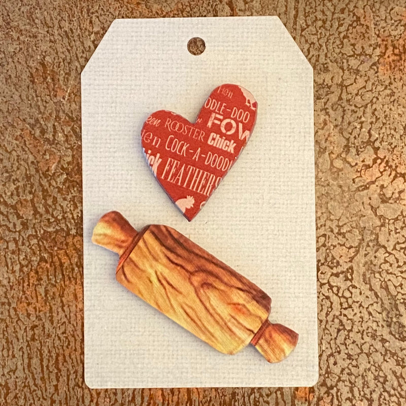 Rolling Pin / Heart Mini Magnet