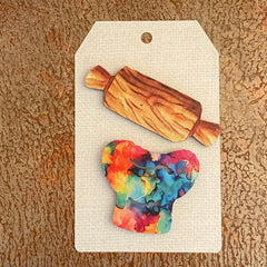 Rolling Pin / Chef Hat Mini Magnet