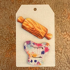 Rolling Pin / Chef Hat Mini Magnet