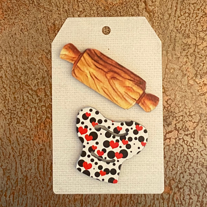 Rolling Pin / Chef Hat Mini Magnet