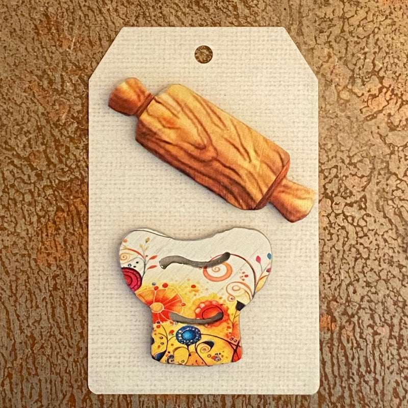 Rolling Pin / Chef Hat Mini Magnet