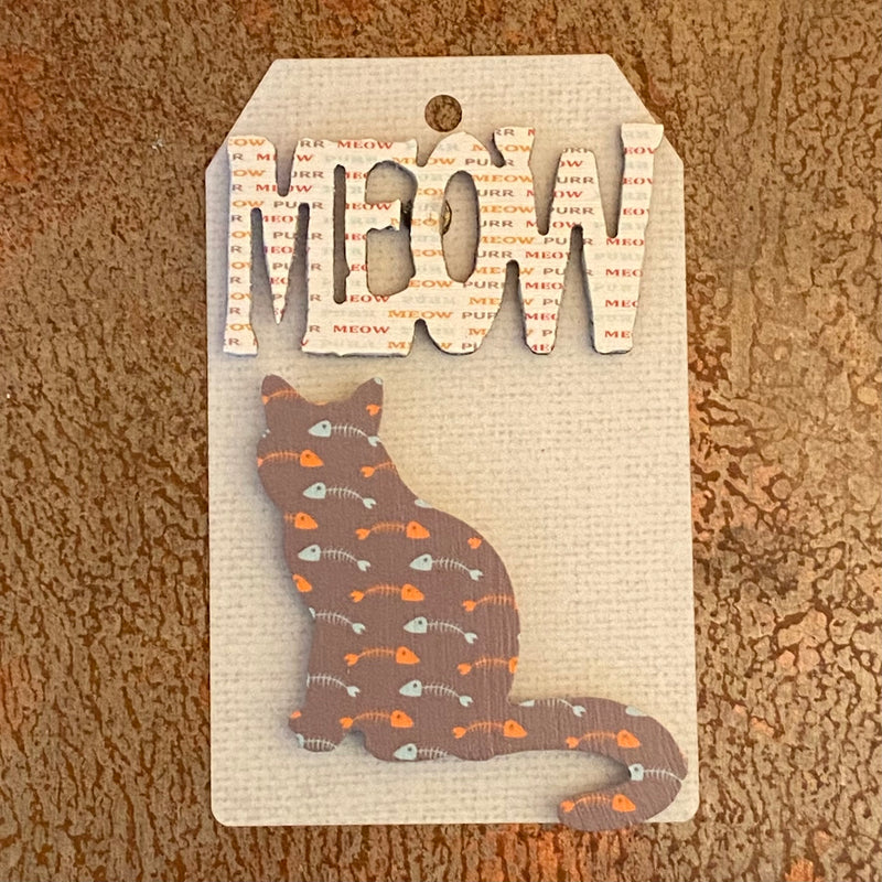 Cat Sitting / MEOW Mini Magnet