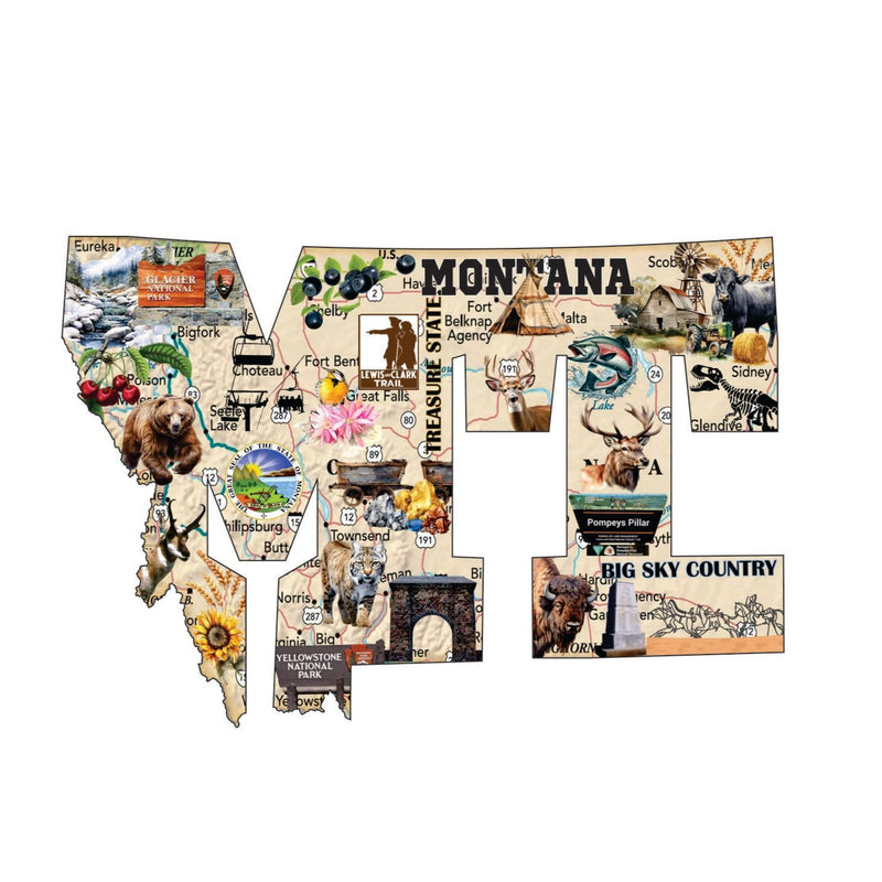 Montana Map Magnet