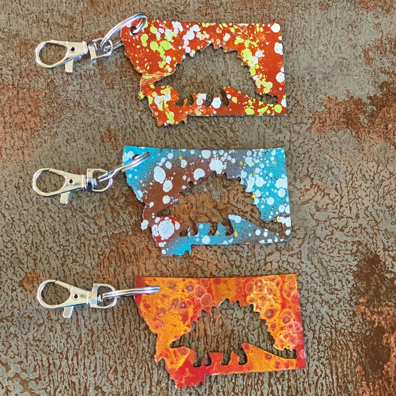 Montana Stegosaurus Keychain