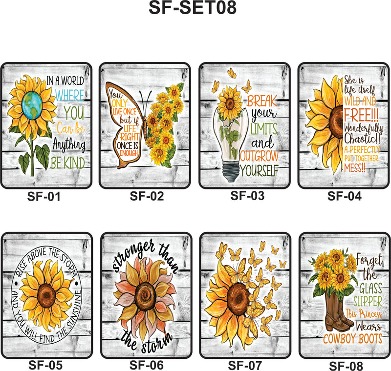 Sunflower Metal Signs (5"x7") - Set