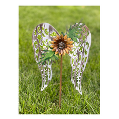 Angel Wings with Sunflower Stake