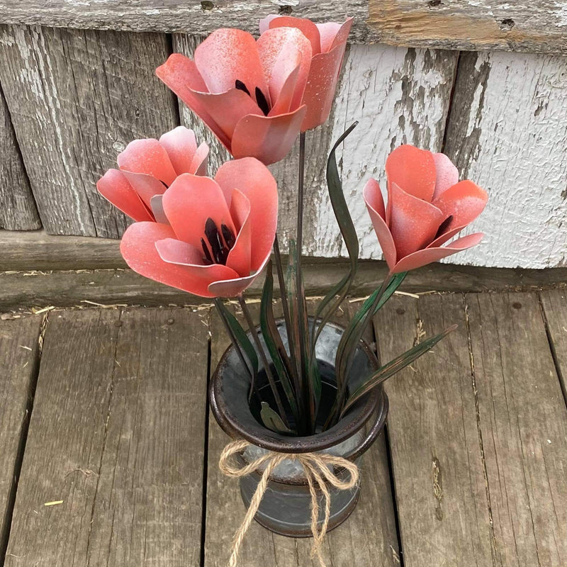 Tulips in a Cream Can