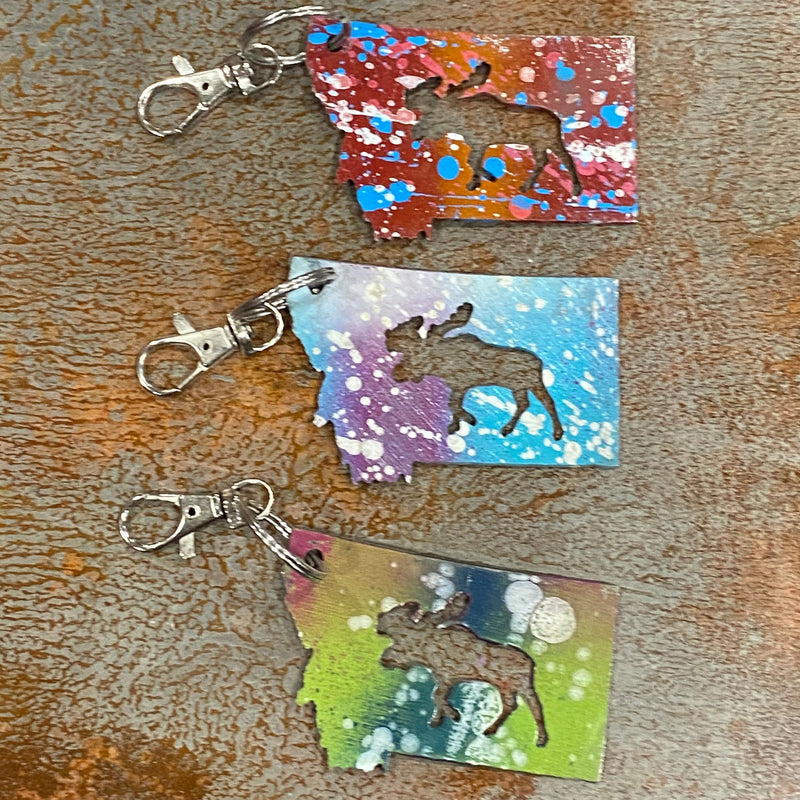 State Moose Keychain