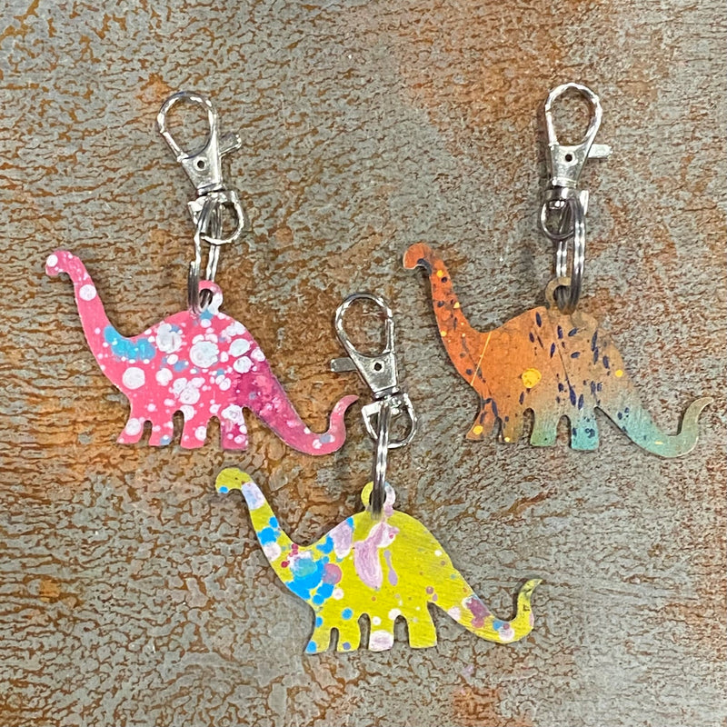 Long Neck Dino Keychain