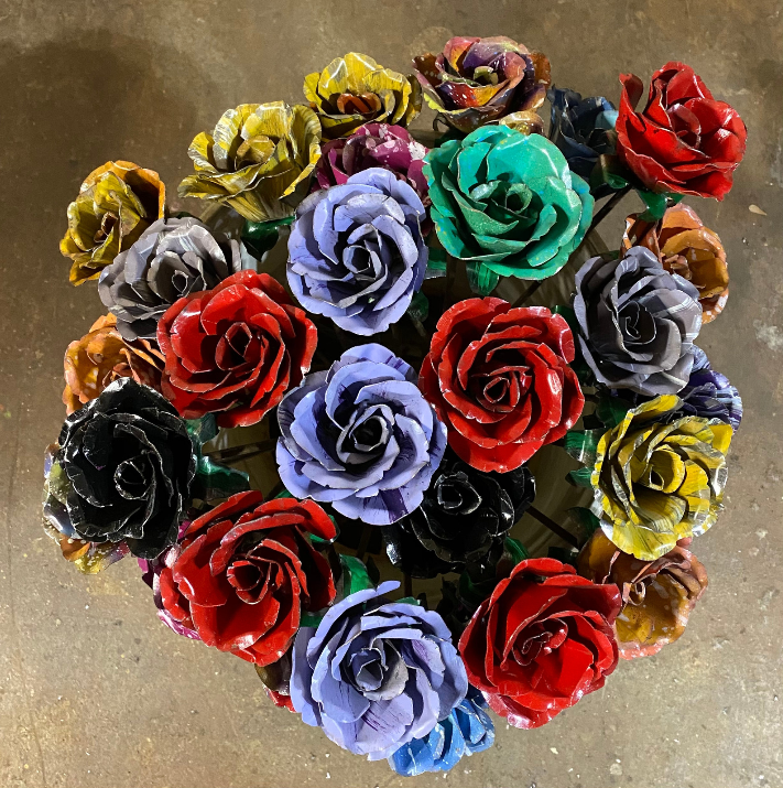 Seamless Rinestone Rust Roses Image Rose Single Stem | Cut-N-Rust