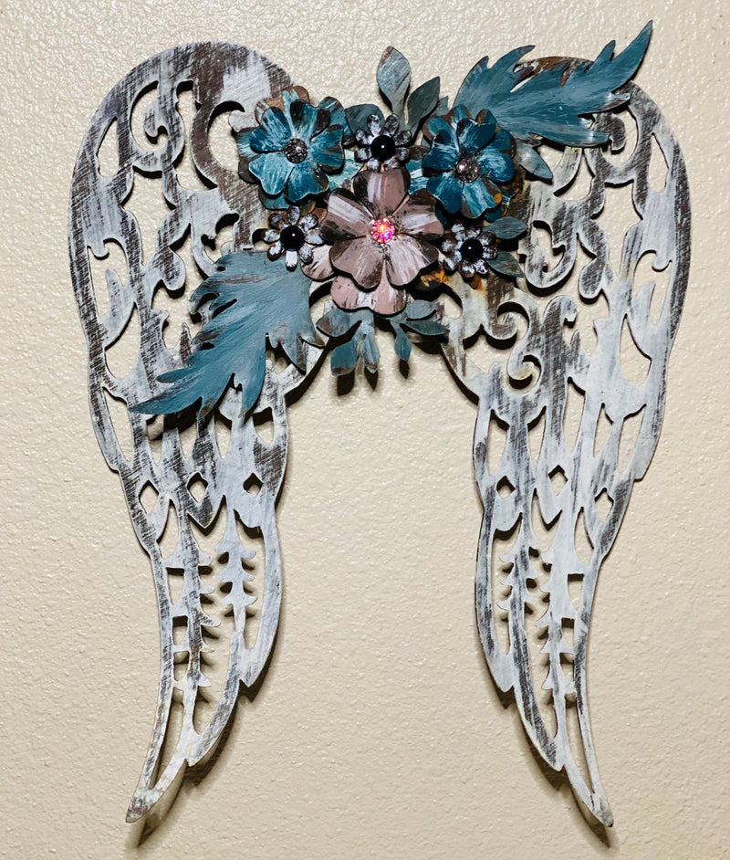 Seafoam Flower Angel Wings
