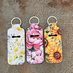 Flower Lip Balm Keychain Set