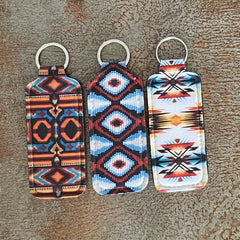 Native Print Lip Balm Keychain Set