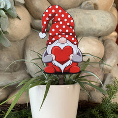 Valentine Gnome Plant Stake