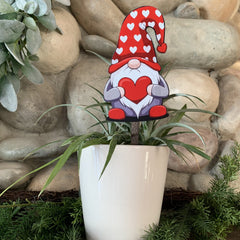 Valentine Gnome Plant Stake