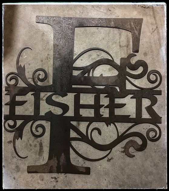 Custom Name Monogram Sign | Cut-N-Rust