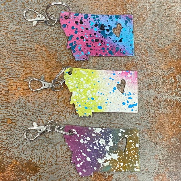 Montana Heart Keychain | Cut-N-Rust