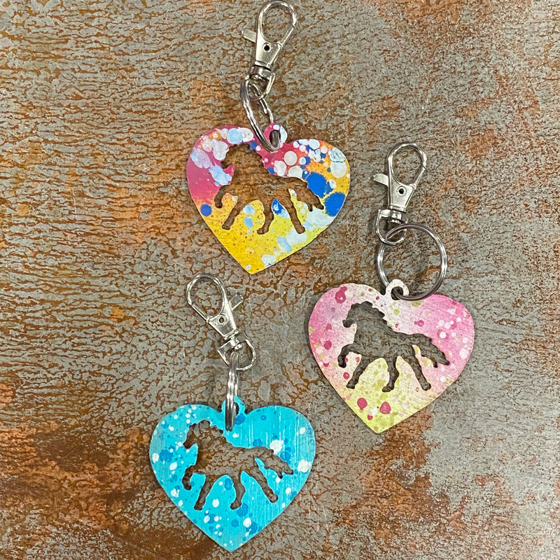 Heart Horse Keychain