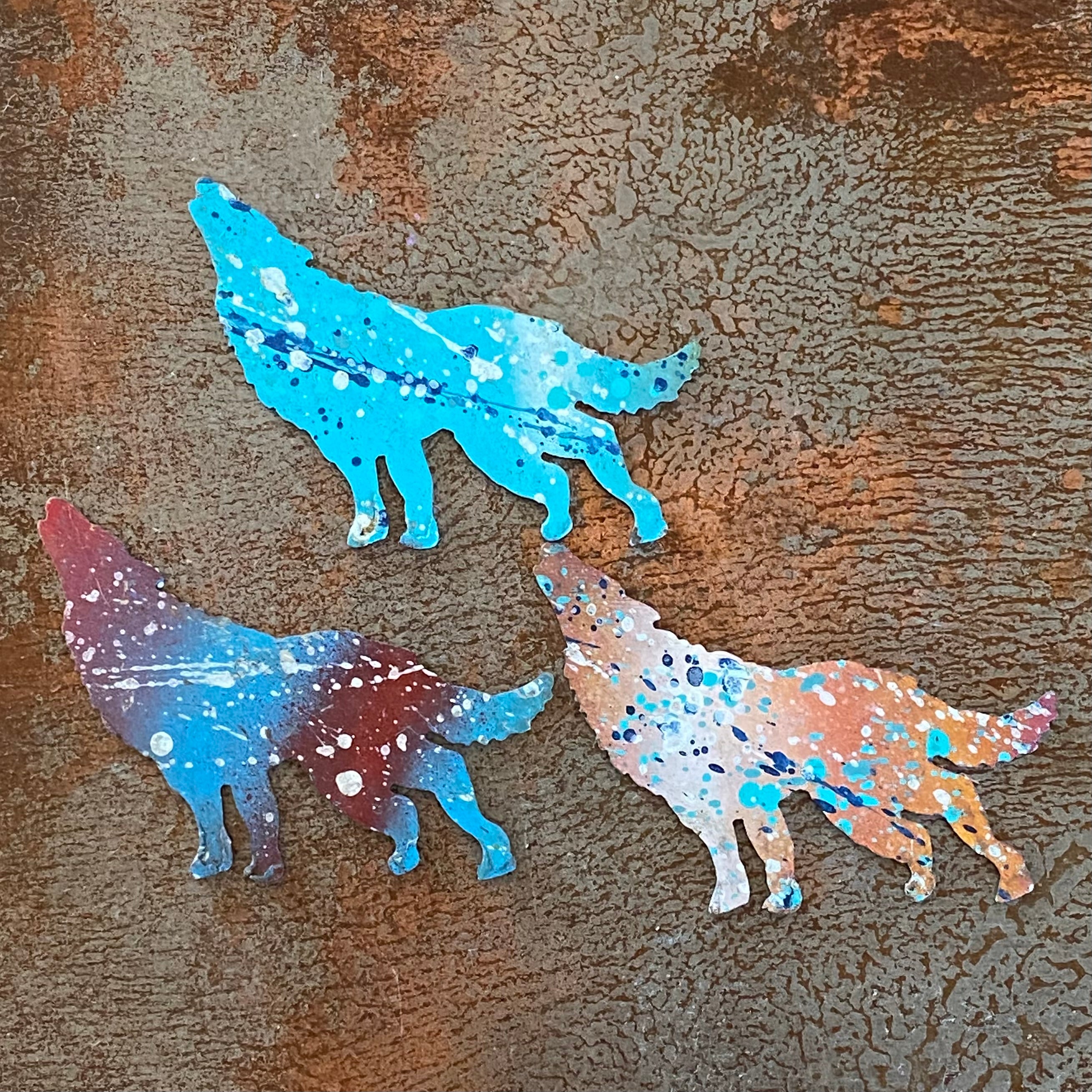 Wolves Car Magnets Howling Wolf Magnet | Cut-N-Rust