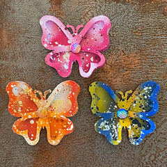 3D Butterfly Heart Wings Magnet