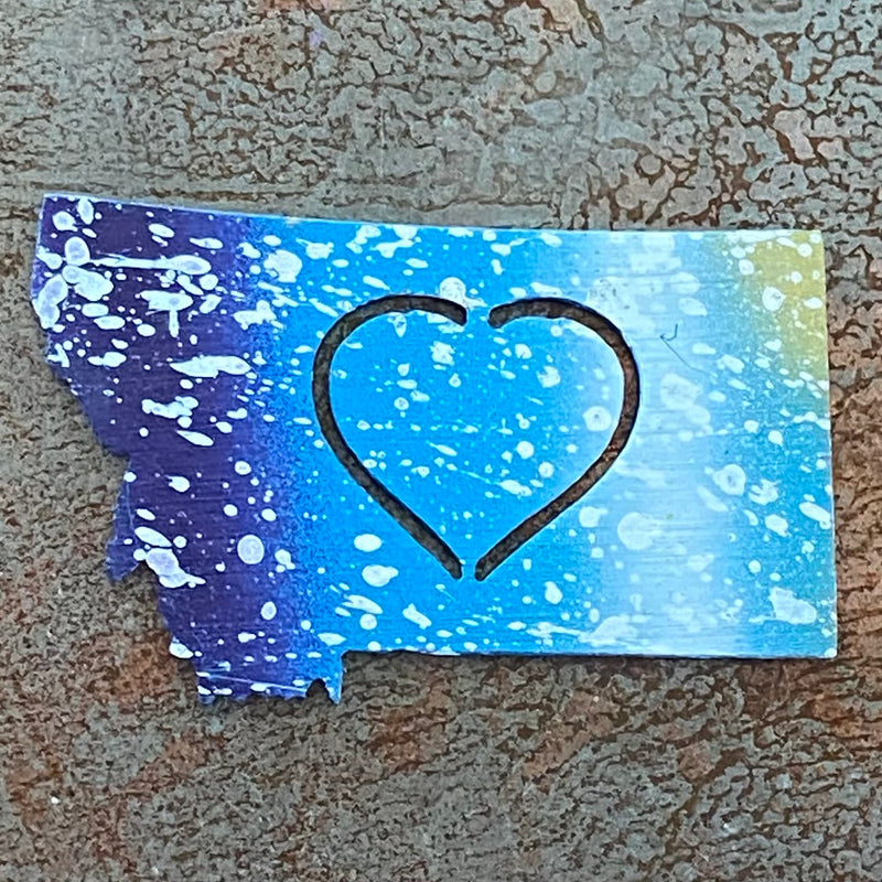Montana Swirl Heart Magnet